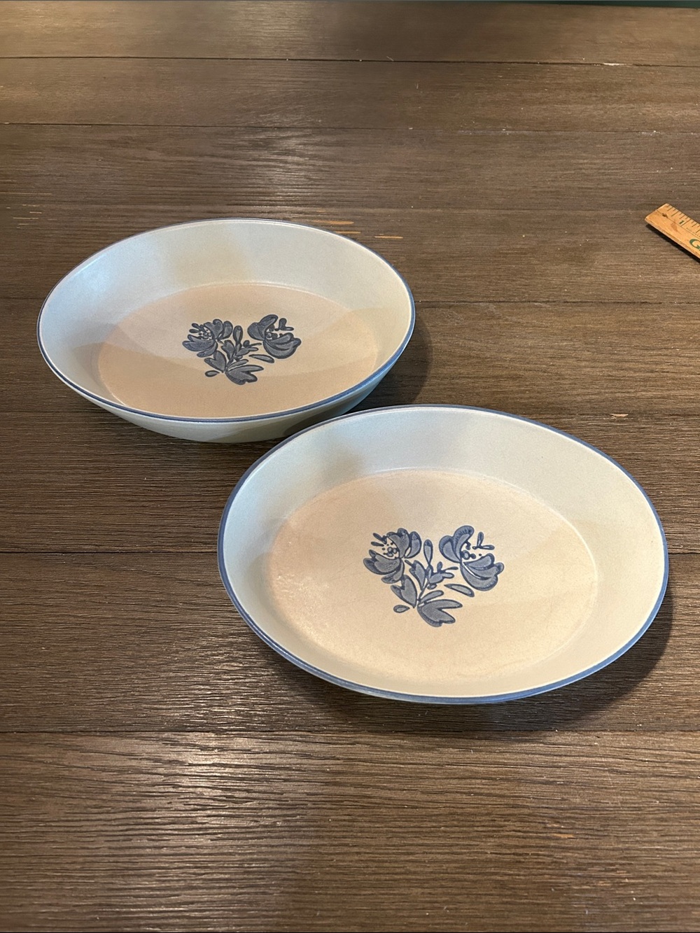 Vintage 241 10” oval serving baking stoneware Pfaltzgraff Yorktowne dishes pair